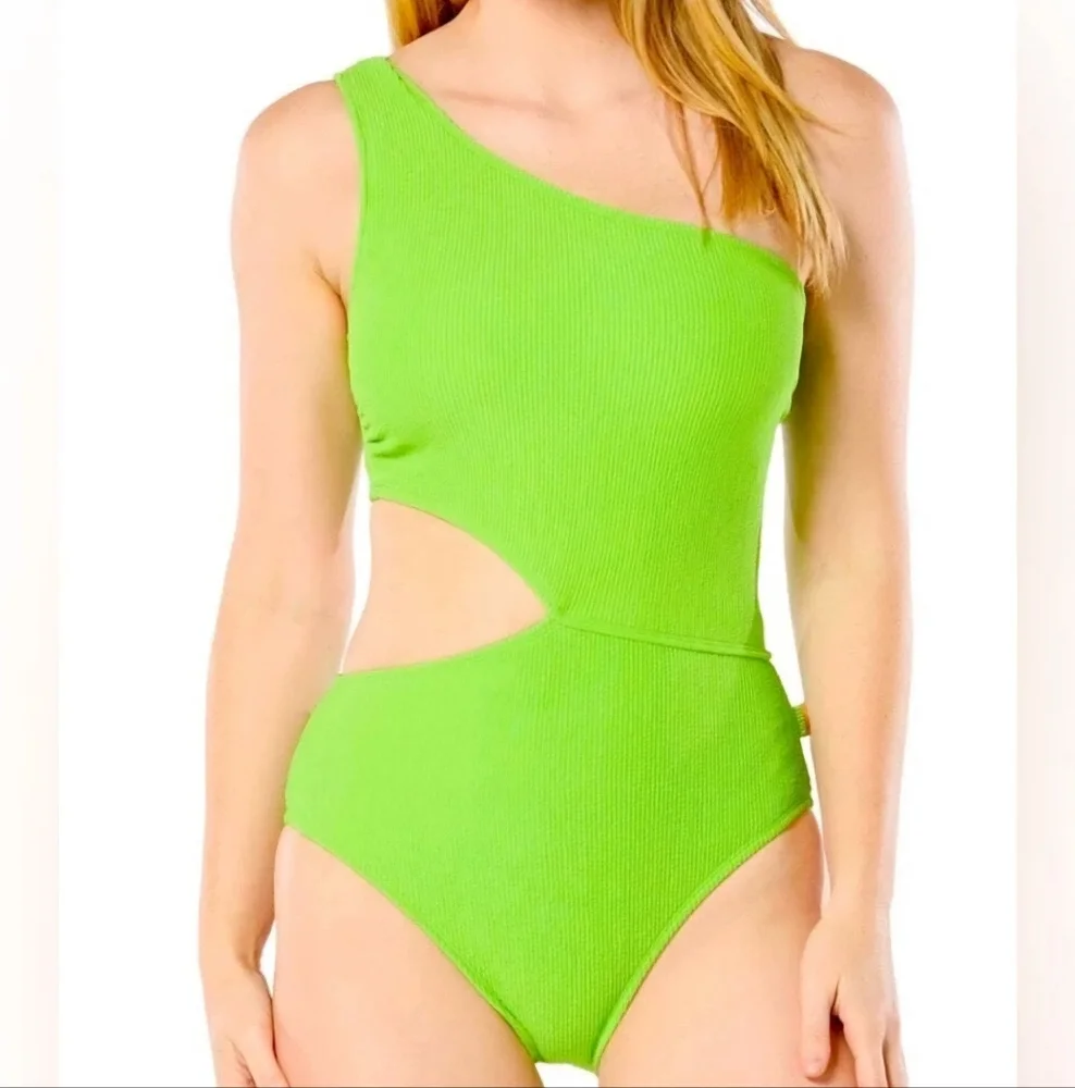 Michael Kors One Shoulder Side-Cutout Women's One Piece Swimsuit